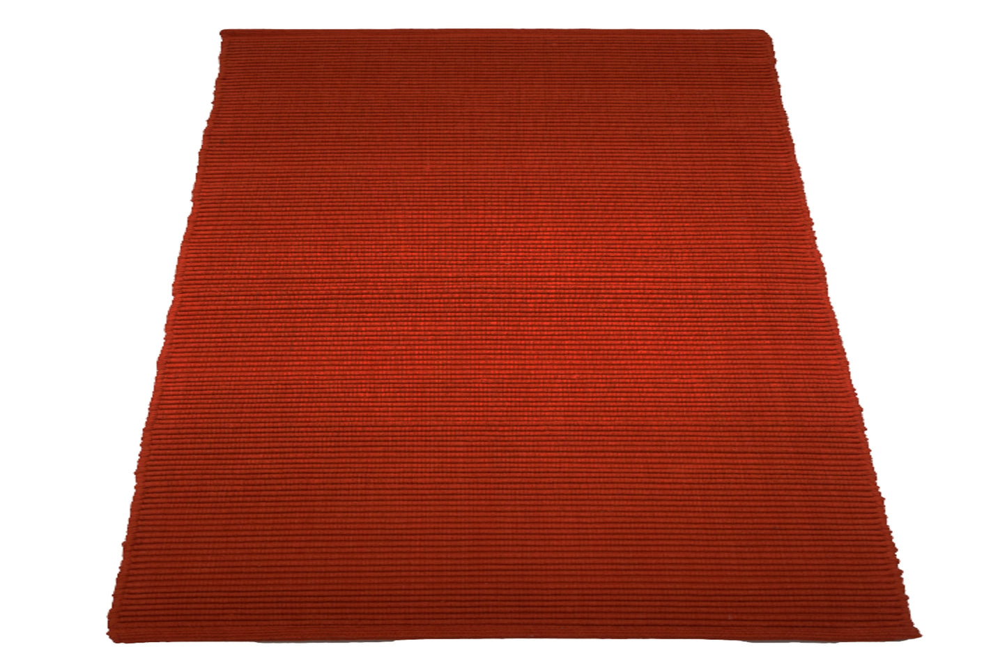 Alfombra de Playa Tejida a Mano Llama del Atardecer en Naranja Intenso