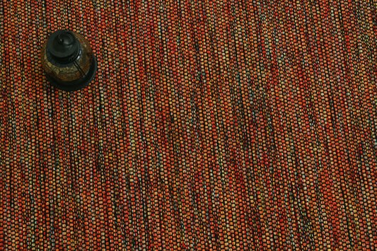 Alfombra de Algodón Multicolor con Borde Negro