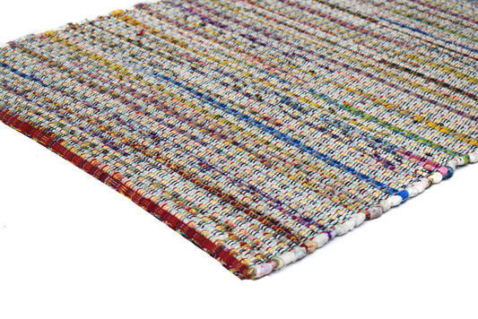 Alfombra Chindi Estampada Multicolor con Borde