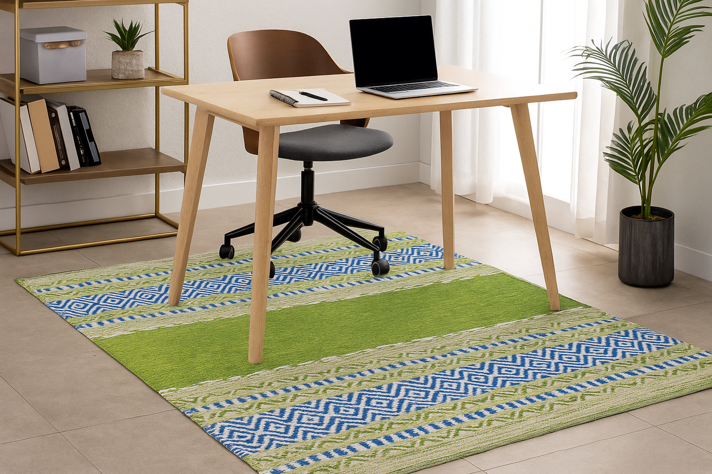 Alfombra Kilim de Algodón – Borde Acabado