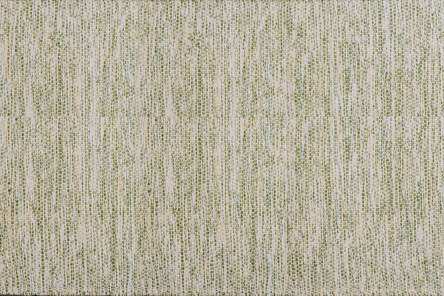 Alfombra de Algodón Verde con Borde Oliva