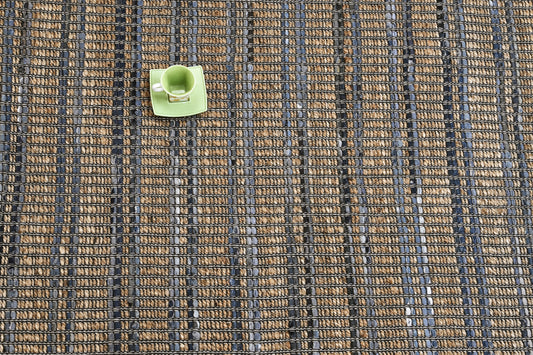 Alfombra de Denim y Yute Sarkanda – Borde Acabado