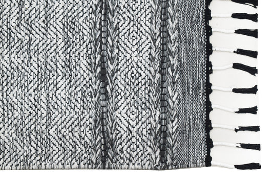 Alfombra Dhurrie de Algodón – Con Borde y Flecos