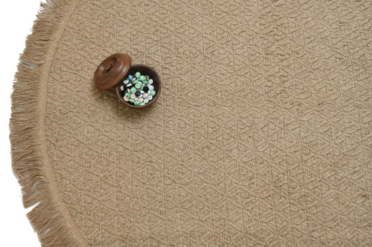 Alfombra Redonda de Yute – Con Base Antideslizante