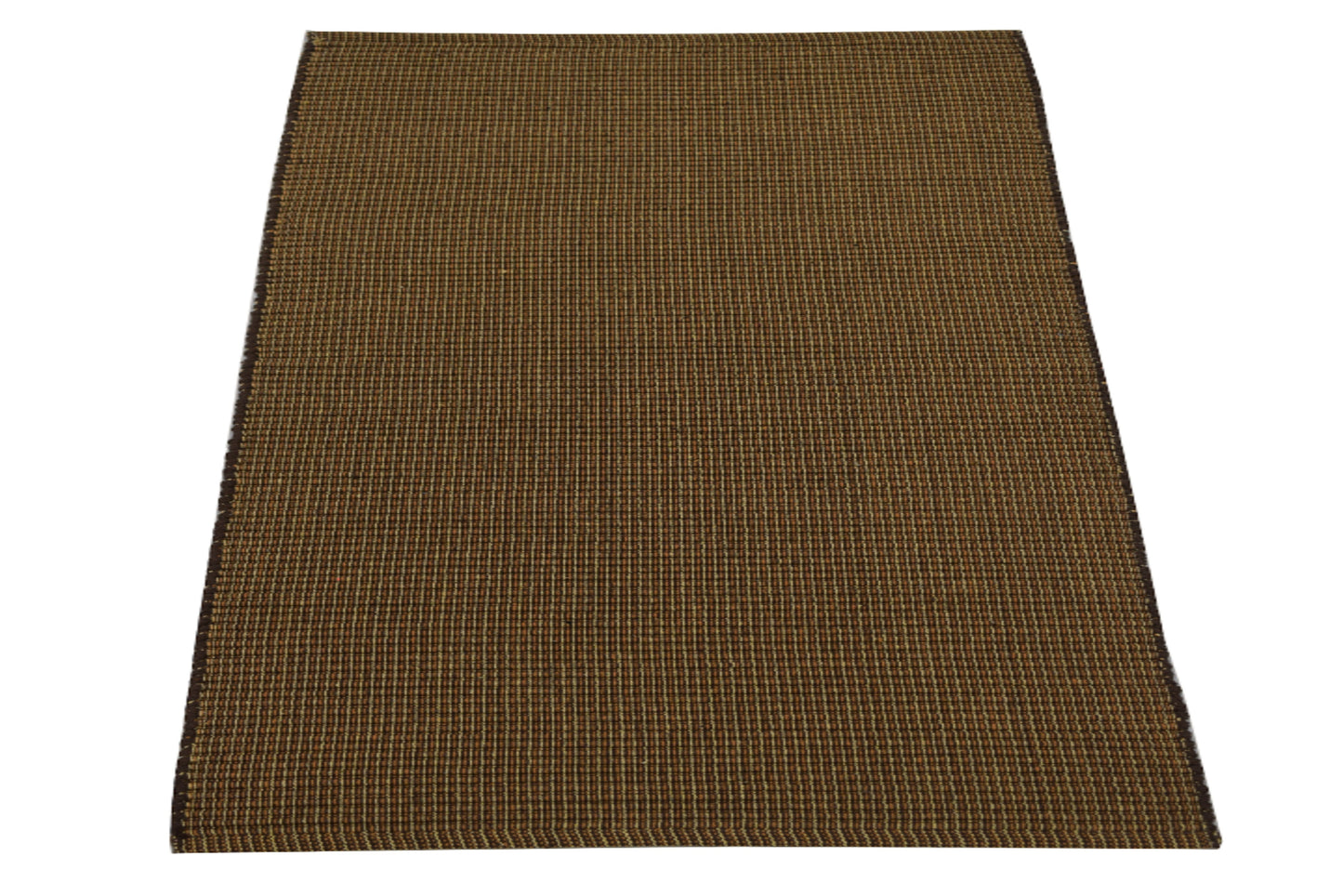 Alfombra de Playa Tejida a Mano Arena Terrestre en Marrón Cálido