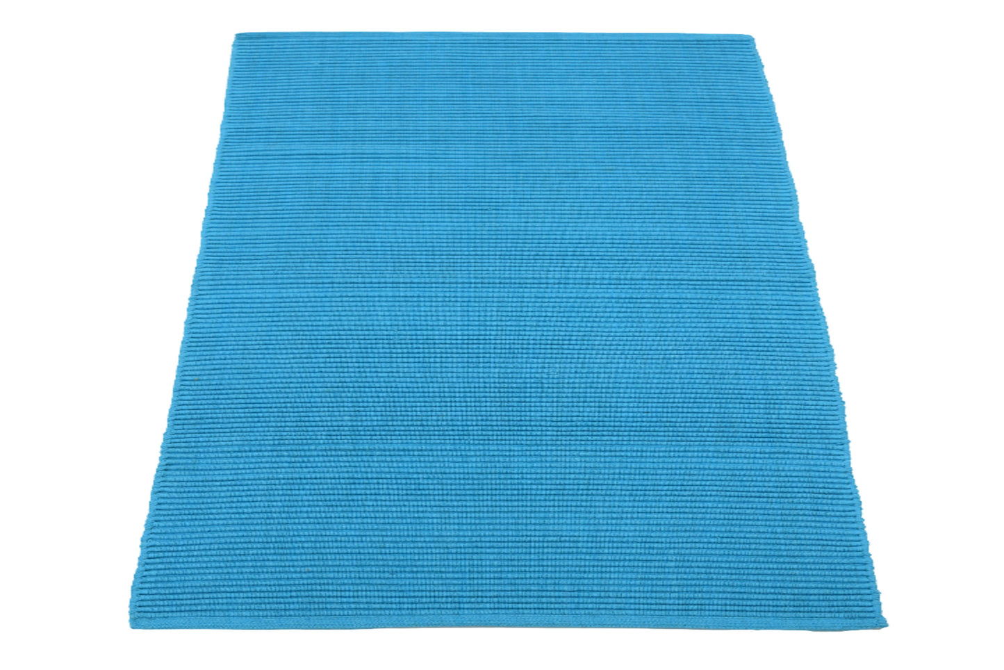 Alfombra de Playa Tejida a Mano Llama del Océano en Turquesa