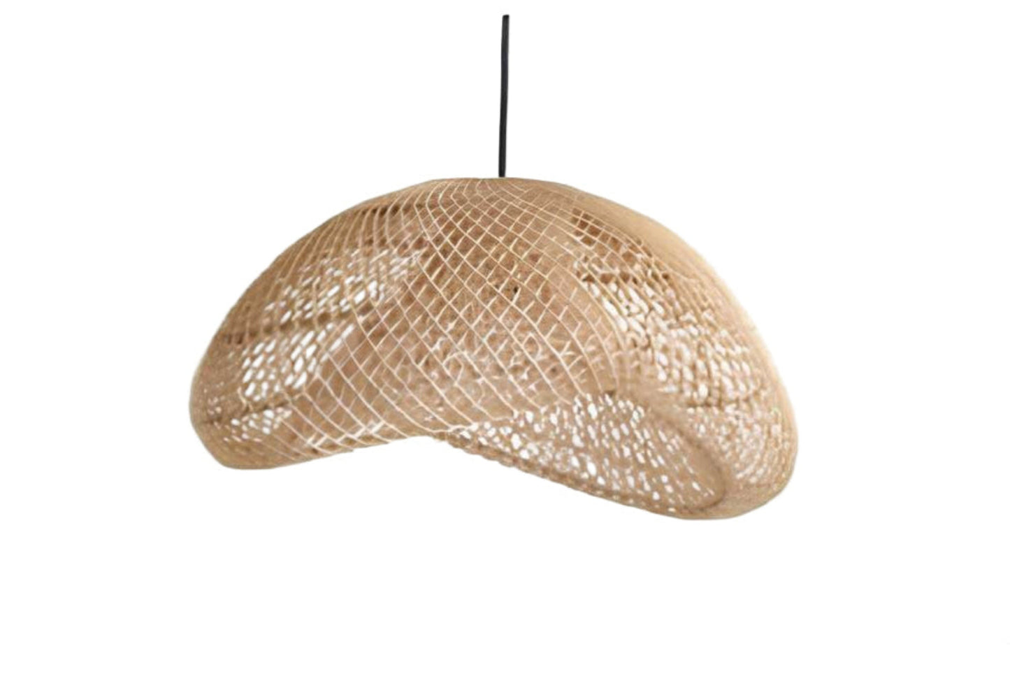 Lámpara colgante asimétrica de ratán