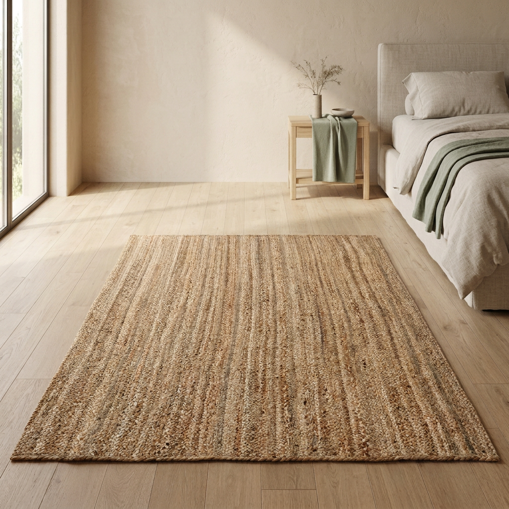 Alfombra al lado de la cama