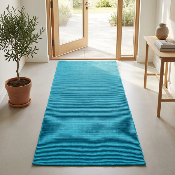 Alfombra Playera de Algodón IC7788 Turquesa