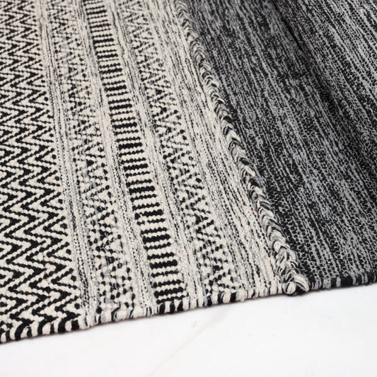 Alfombra kilim IC14491 gris y plateado - vista 5