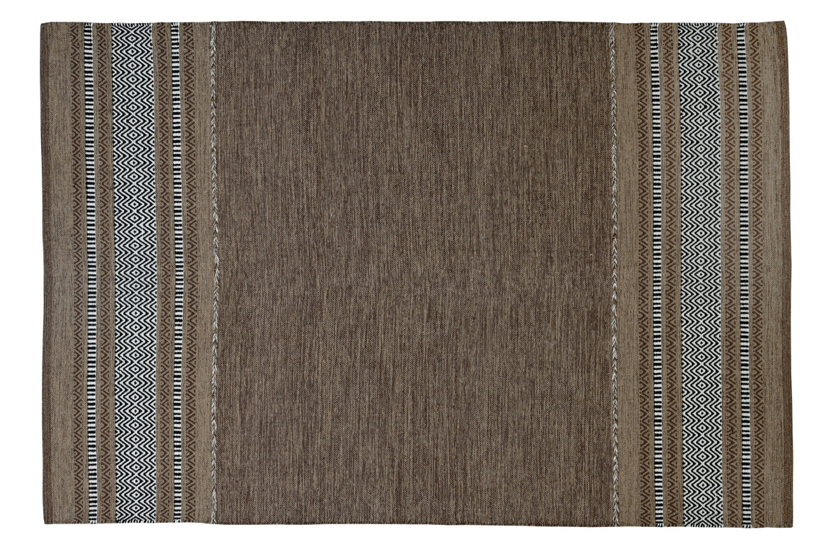 Alfombra kilim IC14492 marrón y beige - vista 1