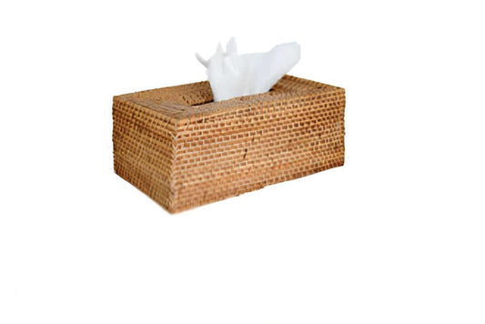 Funda rectangular para caja de pañuelos de ratán