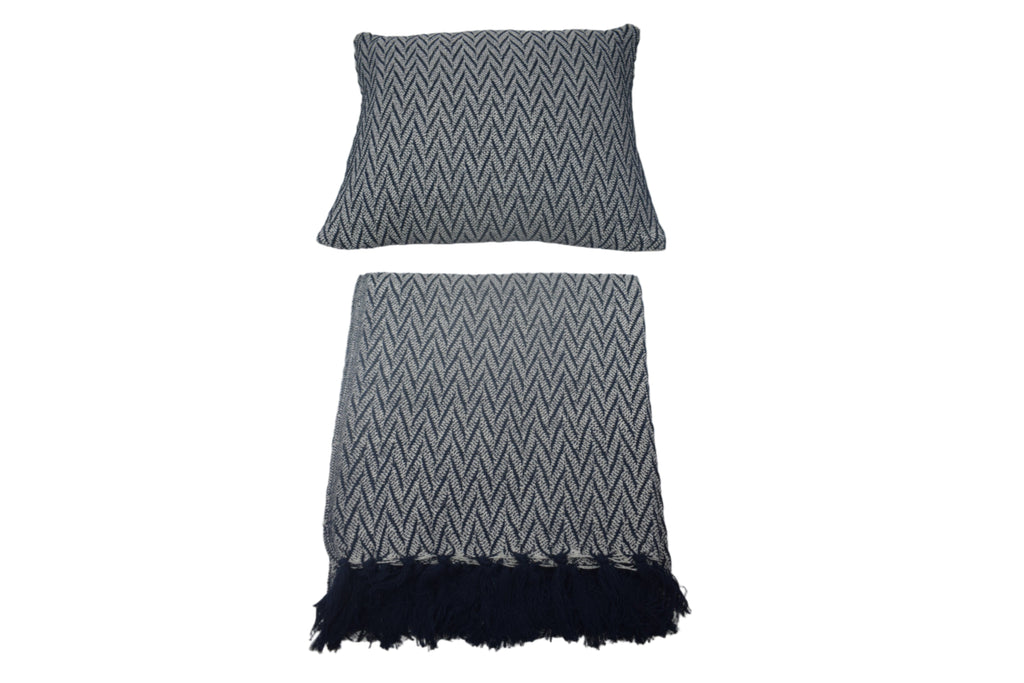 Manta de algodón tejida a mano