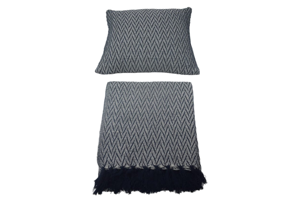 Manta de algodón tejida a mano