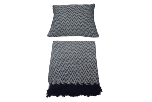 Manta de algodón tejida a mano