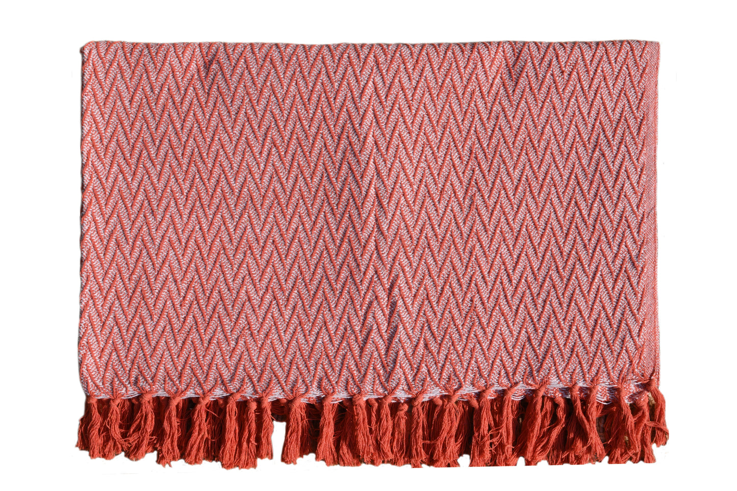 Manta de algodón tejida a mano