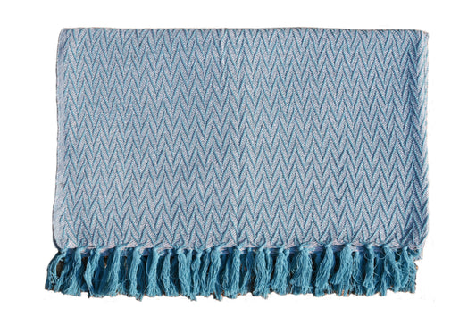 Set de Manta  y 2 Cojines de Algodón Tejida a Mano