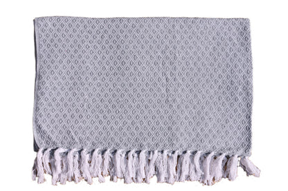 Manta de algodón tejida a mano