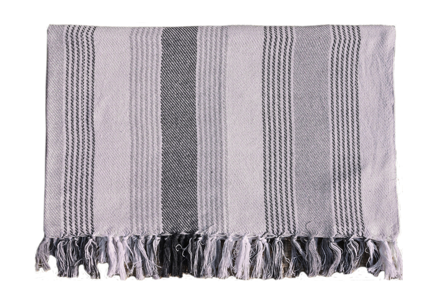 Set de Manta  y 2 Cojines de Algodón Tejida a Mano