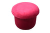 Taburete redondo rosa hongo con base de madera