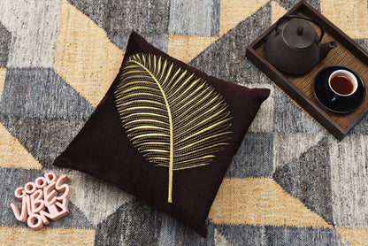 Funda de Cojín con Hojas