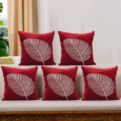 Funda de Cojín con Hojas