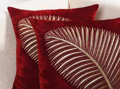 Funda de Cojín con Hojas