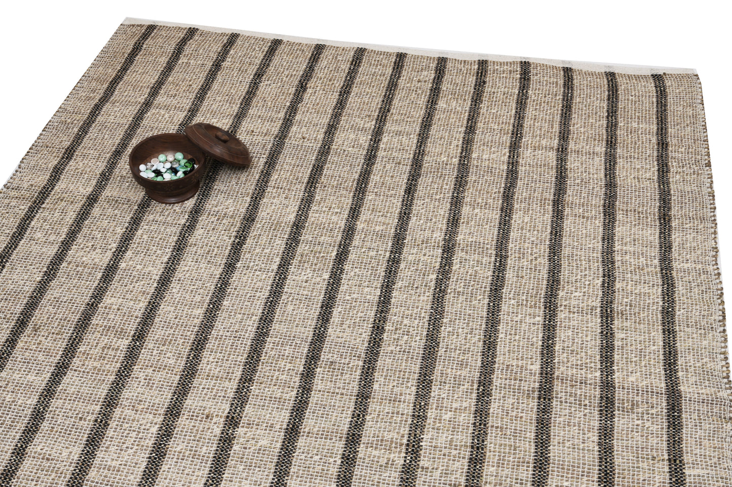 Alfombra de Pasto Marino a Rayas – Borde Acabado