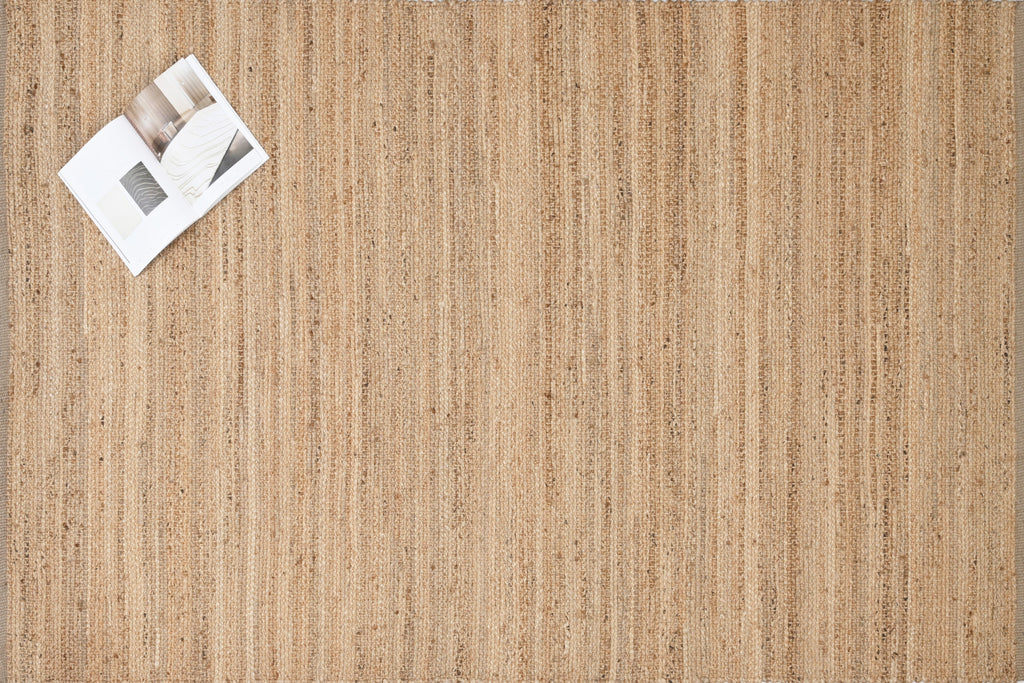 Alfombra Dhurrie de Yute Hecha a Mano – Borde Acabado