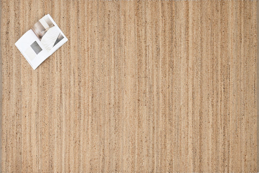 Alfombra Dhurrie de Yute Hecha a Mano – Borde Acabado