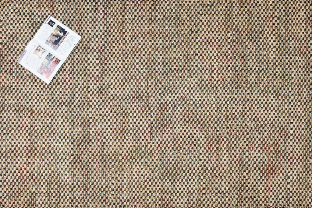 Alfombra de Yute y Algodón a Cuadros – Borde Acabado