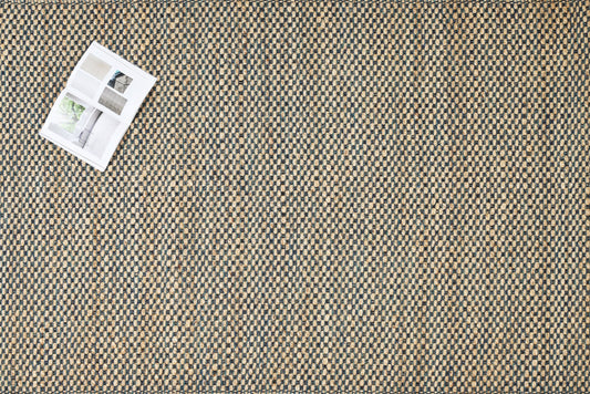 Alfombra de Yute y Algodón a Cuadros – Borde Acabado