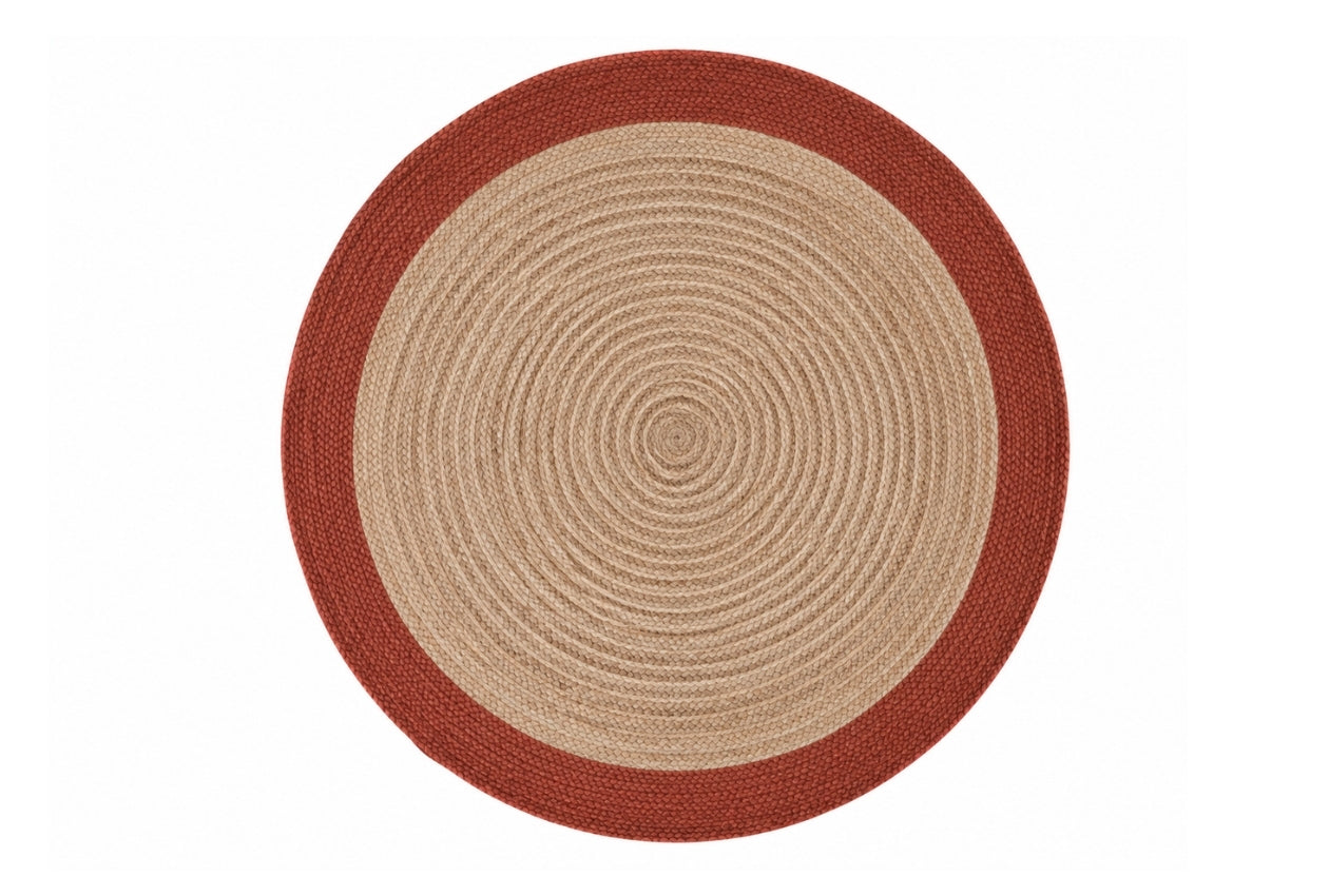 Alfombra Redonda de Yute Trenzado – Con Borde