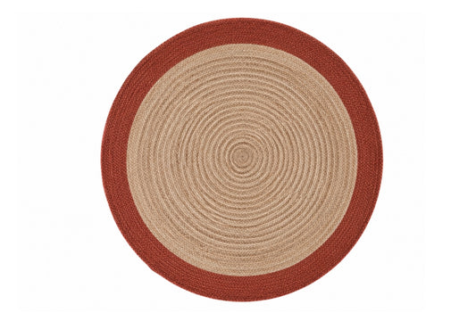 Alfombra Redonda de Yute Trenzado – Con Borde