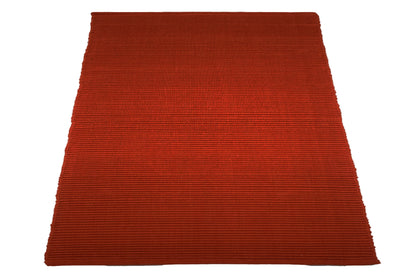 Alfombra de Playa Tejida a Mano Llama del Atardecer en Naranja Intenso