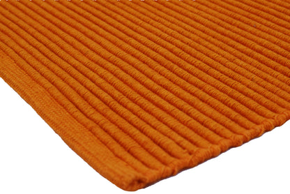 Alfombra de Playa Tejida a Mano Brillo de Brasa en Naranja