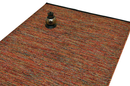 Alfombra de Algodón Multicolor con Borde Negro