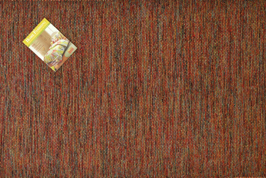 Alfombra de Algodón Multicolor con Borde Negro