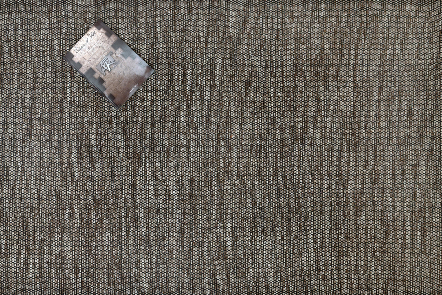 Alfombra de Algodón Marrón con Borde Negro