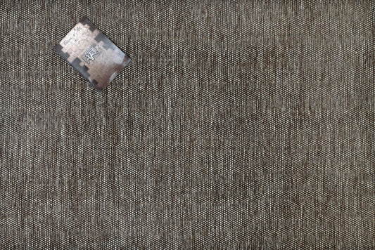 Alfombra de Algodón Marrón con Borde Negro