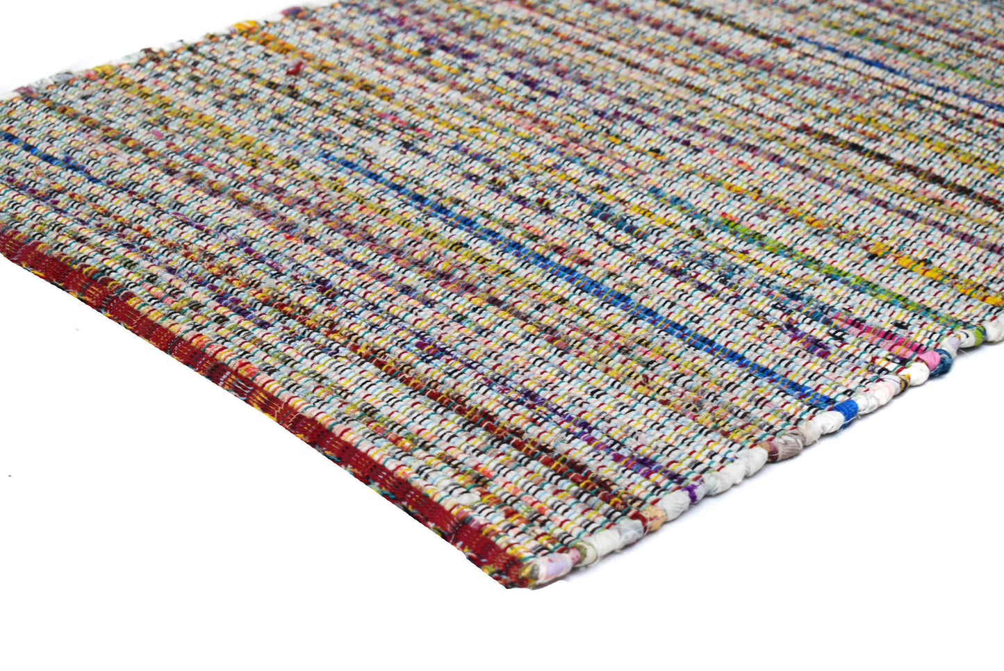 Alfombra Chindi Estampada Multicolor con Borde