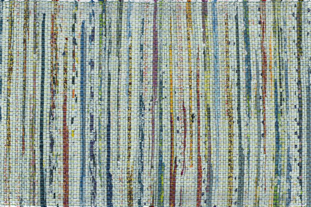 Alfombra Chindi Estampada Verde con Borde