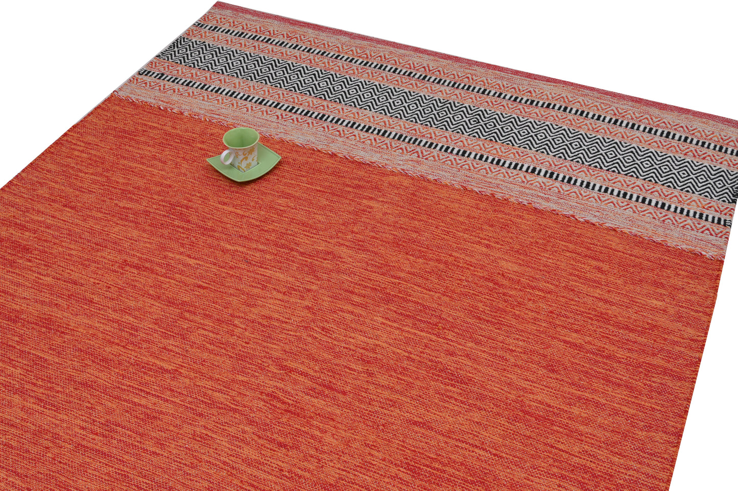 Alfombra Kilim de Algodón – Borde Acabado