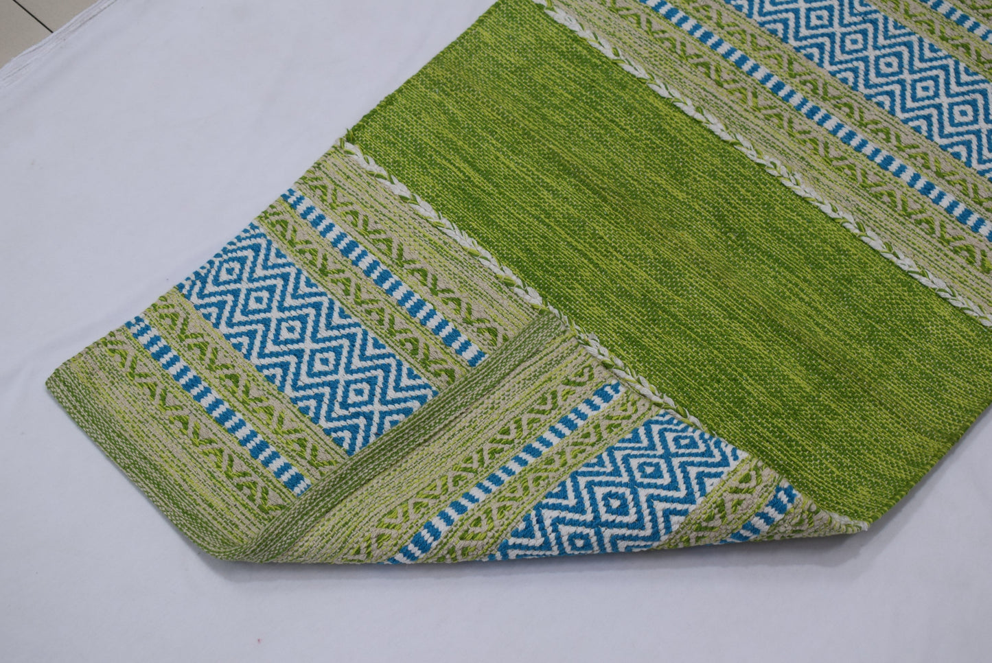 Alfombra Kilim de Algodón – Borde Acabado