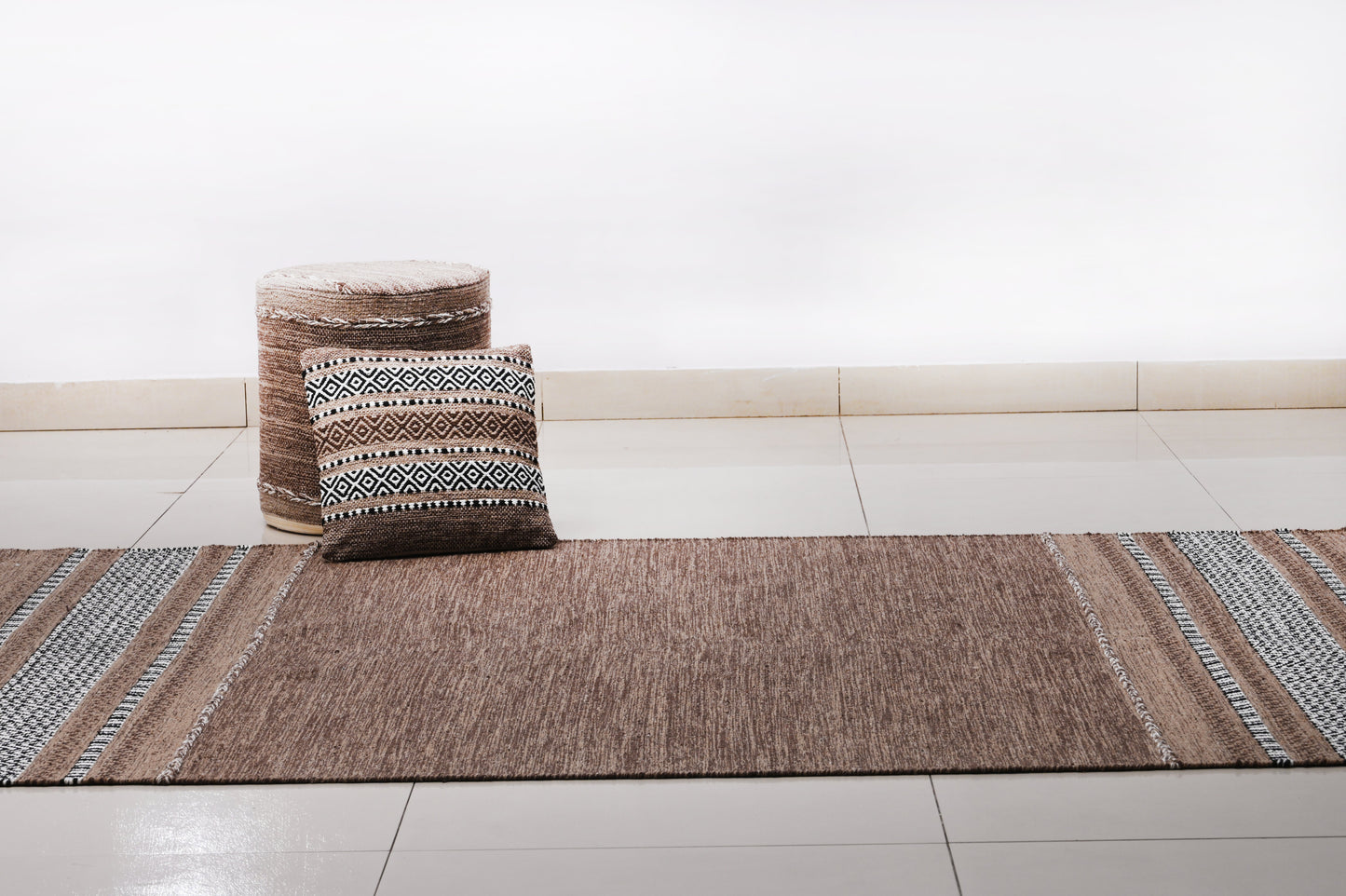 Alfombra Kilim de Algodón – Borde Acabado