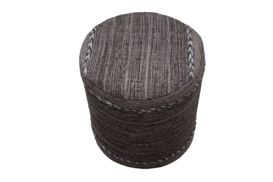Puf Kilim de algodón tejido a mano – Marrón y tostado