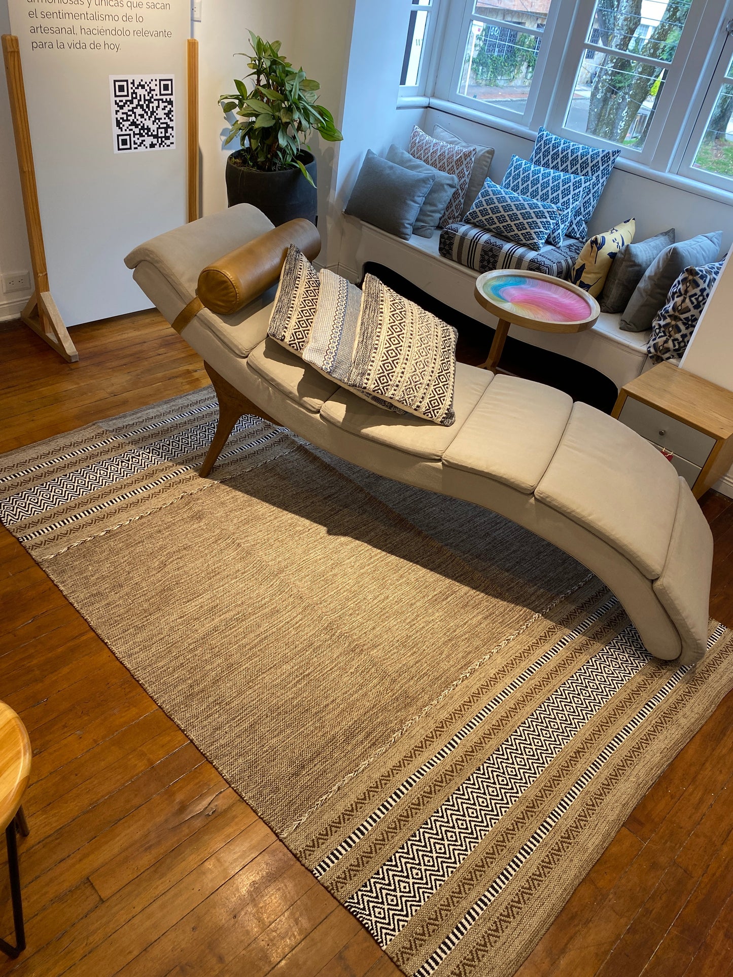 Alfombra Kilim de Algodón – Borde Acabado