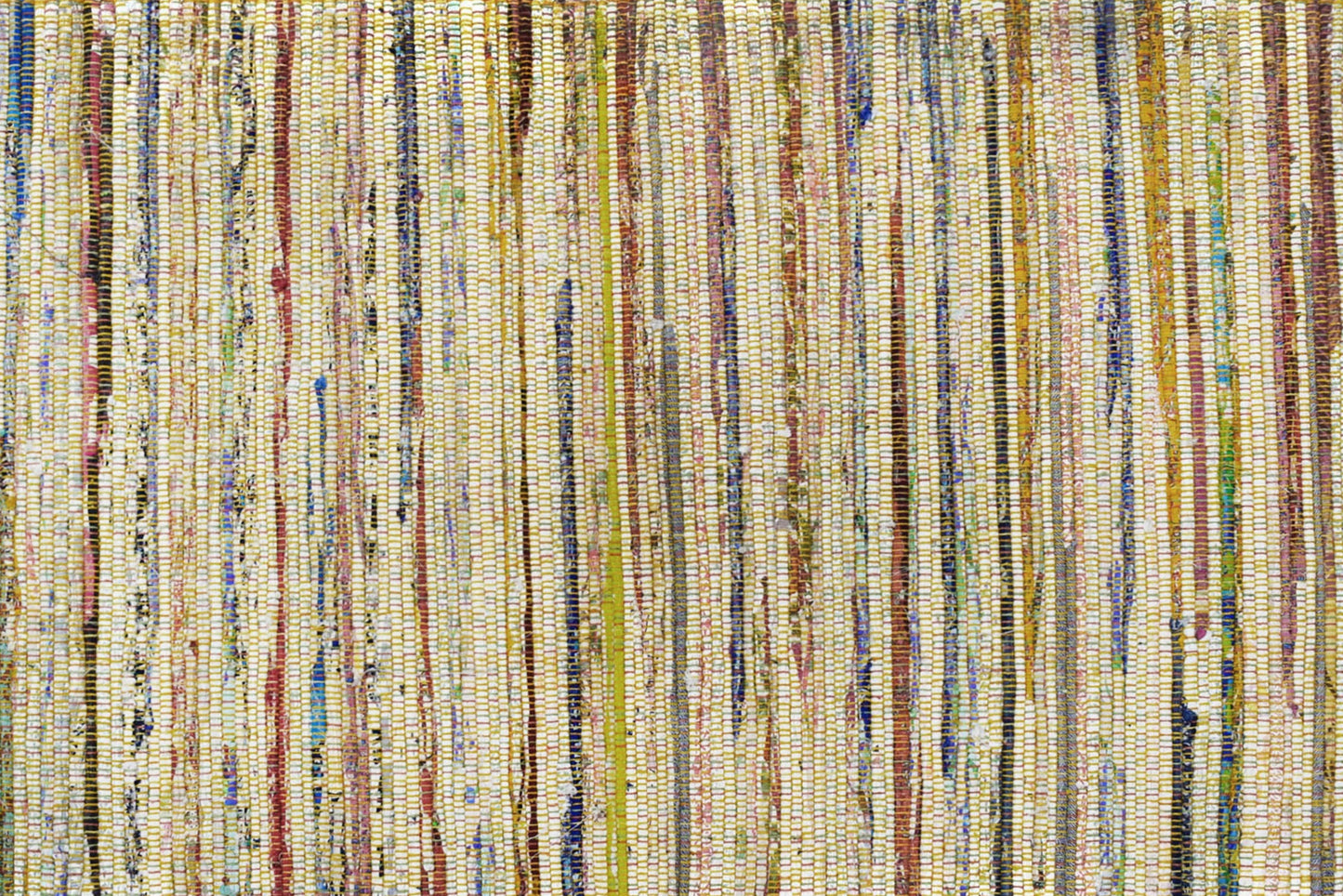 Alfombra Chindi Estampada Amarilla con Borde