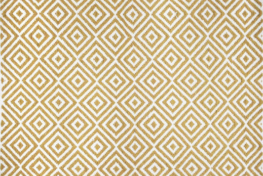 Alfombra de Algodón con Patrón de Diamante – Borde Acabado