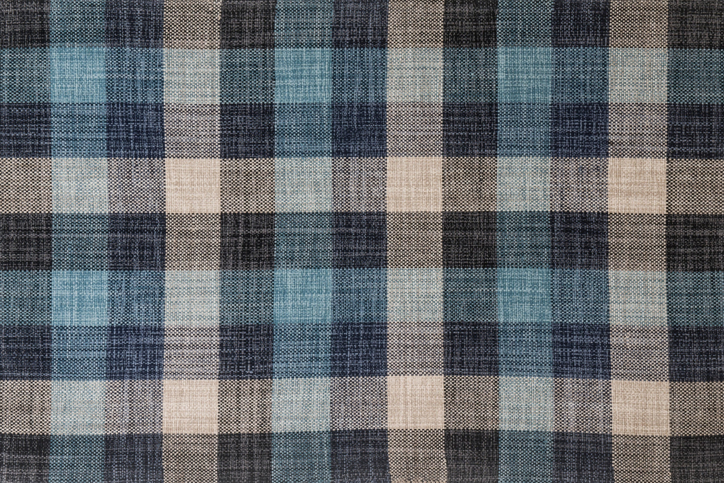 Alfombra de Algodón a Cuadros – Tejido con Borde